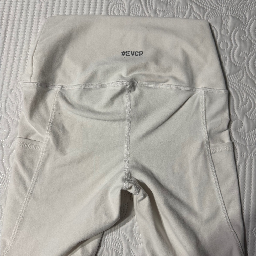 Evolution and Creation White Leggings Minimalist Design